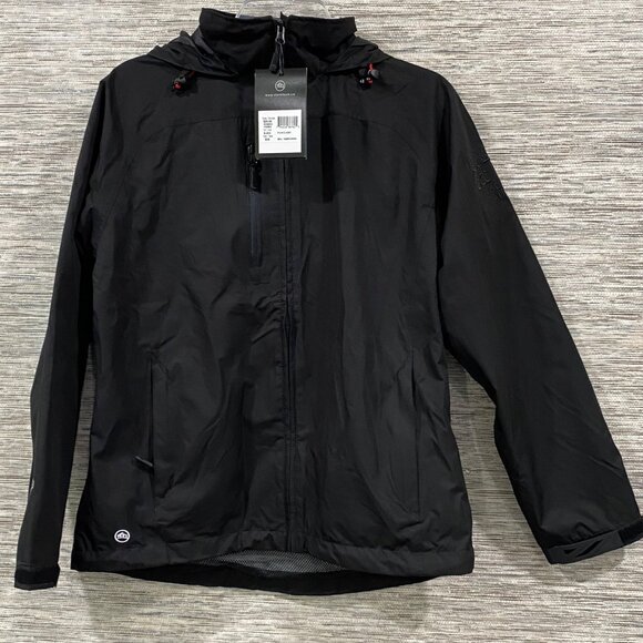 Stormtech H2Xtreme Waterproof Hooded Jacket NWT — Black Gorpcore size Med - Picture 1 of 12